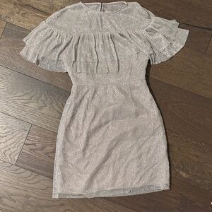 Gianni Bini Shimmering Silver Mini Dress